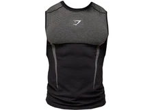 Gymshark Onyx 5.0 Seamless Shirt Black/Light Grey Tank Top | MEDIUM