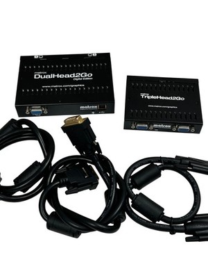 Matrox DualHead2Go und TripleHead2Go Grafik Display Adapter Set