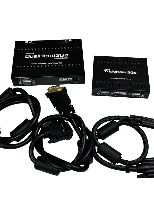 Matrox DualHead2Go and TripleHead2Go Graphics Display Adapters Set