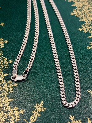 925 Silver 20 inch Curb 4.2x3.5mm chain necklace Made In Italy HMJ038
