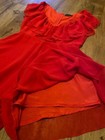 Pretty Little Thing Red Layered Sheer Romper 1-Piece - Size 6 — photo 3