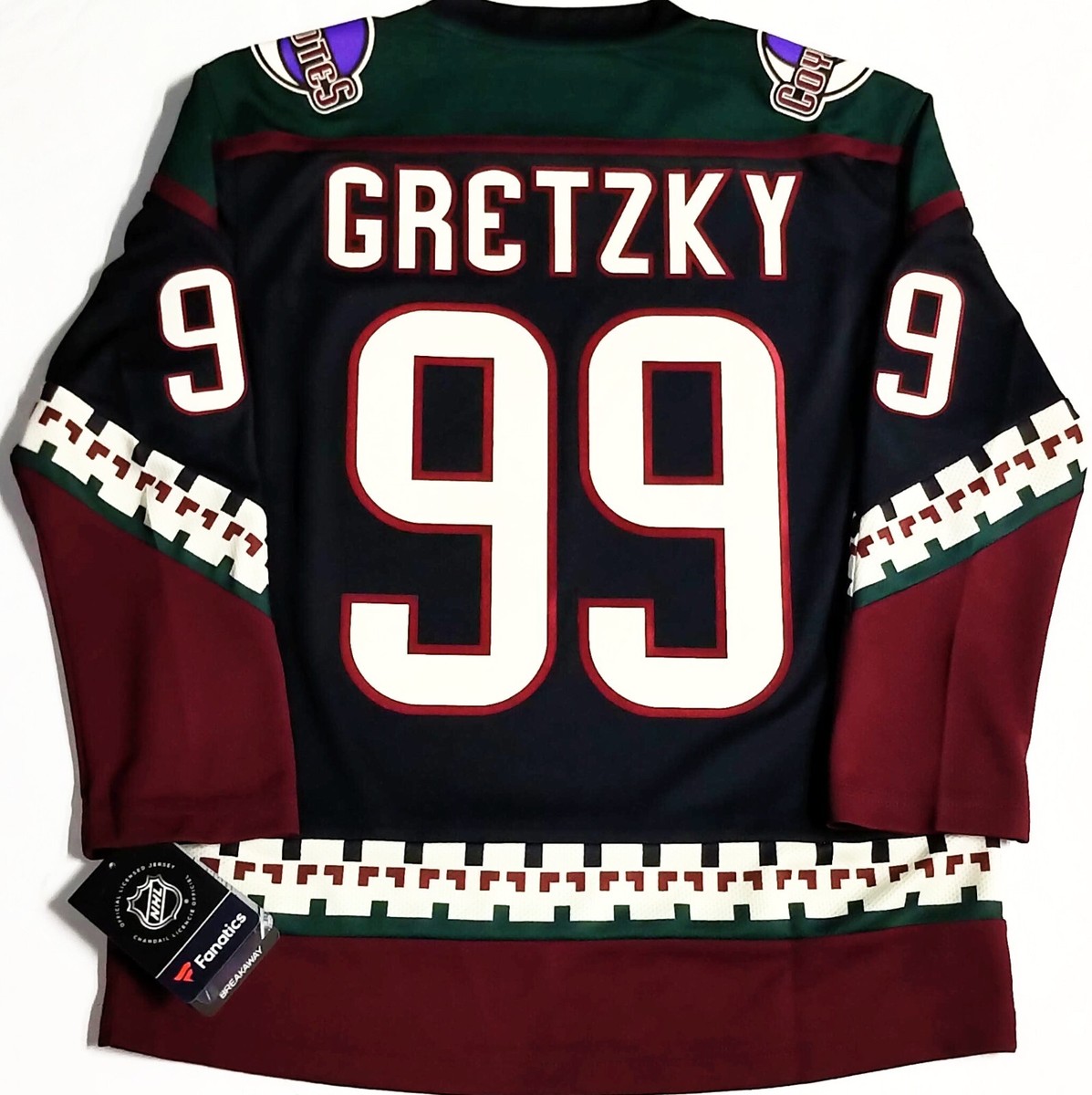 RETRO-NWT-YOUTH-S/M WAYNE GRETZKY PHOENIX COYOTES FANATICS