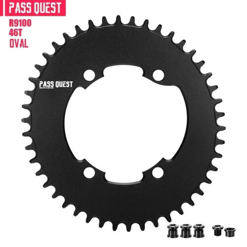 110BCD Oval Chainring Narrow Wide Chainwheel Shimano R7000 R8000 R9100 46T-58T - Picture 10 of 37