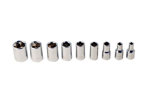 6pc-pack Cr-V 1/4" Dr. Socket Metric or Imperial Individual: 4-12mm/5/32"-1/2" - Picture 2 of 3