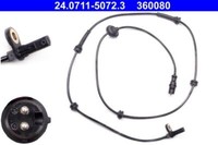 ATE 24.0711-5072.3 Sensor, Raddrehzahl Passend FüR Fiat