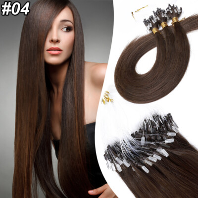 Microring Remy Echthaar Extensions Loop Haarverlängerung 1g/Strähnen Blond ombre