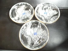 3 Studio Nova Gilded Iris Round Candy or Trinket Dish 5” Made in Japan 3 Dishes