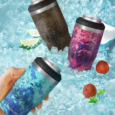 HAUSHOF 12OZ Can Cooler Slim Can Cooler 4 in 1 Insulated Can Holder for 12oz Can