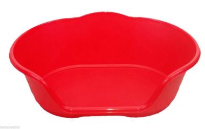 GROSSES ROTES BETT HUNDE KATZENBETTEN KUNSTSTOFFKORB HUNDE KATZEN HAUSTIERE TIER