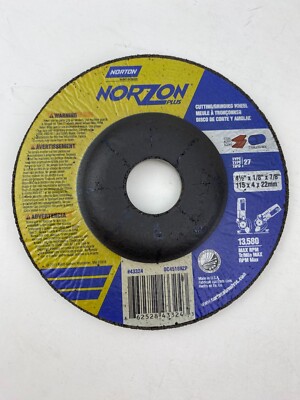 Norton 66252843324  4 1/2'' X 1/8'' X 7/8'' Extra Course Grit Ceramic Wheel Sold/pc