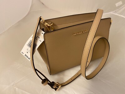 Michael Kors Selma Mini Messenger Leather Crossbody Bag.