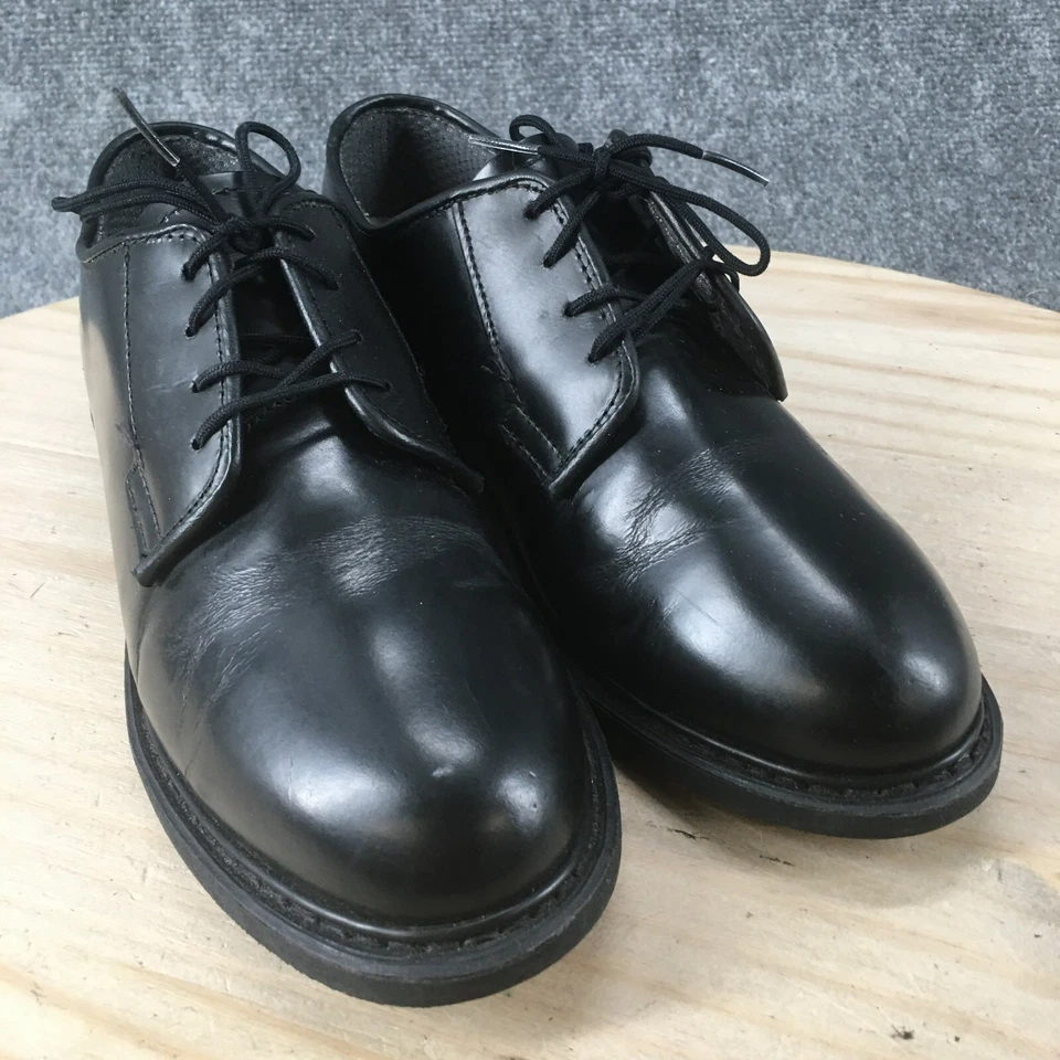 贝茨正装鞋女式 8W 休闲牛津黑色皮革圆头系带 Vibram — 第 3/4 张图片