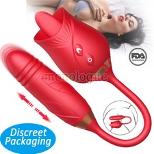 2024 New Rose Shape Clitoralis Sucker for Women Toy Sex Tongues use Lubricants