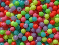 100 Round 10mm Beads Multi Colors for crafts kandi jewelry necklace bracelet