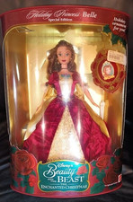 New 1997 Holiday Princess Belle Disney's Beauty and the Beast Barbie Doll #16710