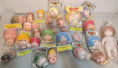 Lot of 27 Darci Fibre-Craft & Other Doll Heads Hands Some New & Opened Hong Kong