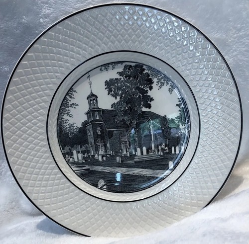6 SPODE MANSARD Delaware Tercentenary 1938 Celebration 10.5” Plates England 1st - Picture 3 of 11