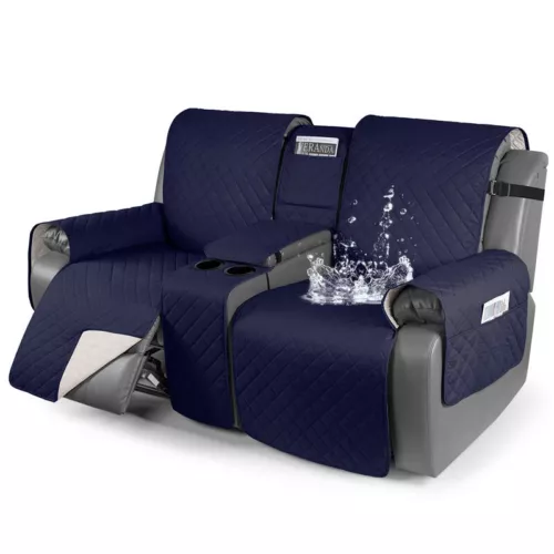 Modernes 2-Sitzer Liegesofa Schonbezug Wasserdicht Stuhlbezug Uni - Bild 16 von 73