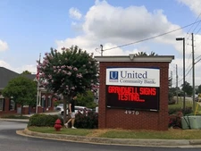 Outdoor Red LED Signs Programmable, Wireless, Brightness kit, Double Sides