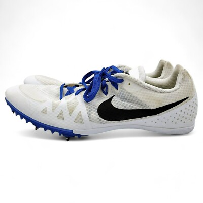 サミット Nike Zoom Rival M8 Shoes Racing Track Spikes White Blue 806555-100