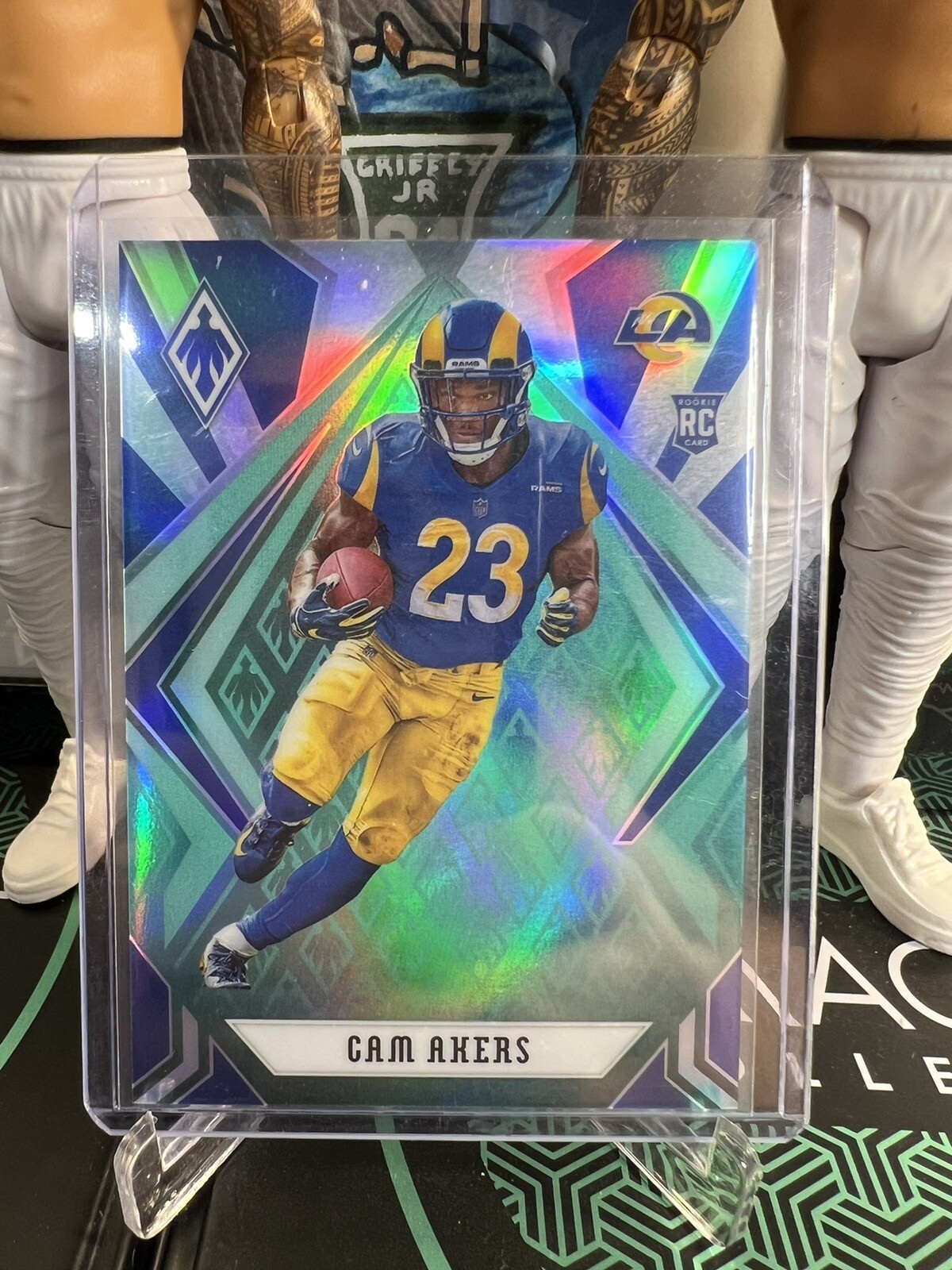 2020 Panini Phoenix - Rookies Teal #124 Cam Akers /175 (RC)