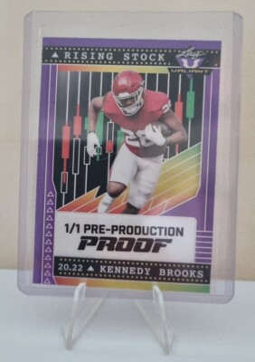 2024 Leaf Valiant 1/1 Pre Production Proof Rising Stock Kennedy Brooks