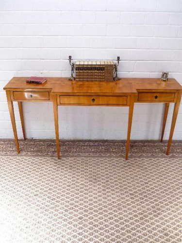 Konsole Biedermeier Kirsche Breakfront Handpoliert Nachbau Schubladen - Bild 2 von 8