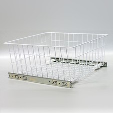 Wardrobe Pull Out Wire Baskets In White. Sizes 400,500 And 600 Buy Now