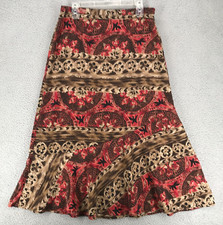 Sag Harbor Maxi Fit  Flare Skirt Women Size M Boho Multicolor