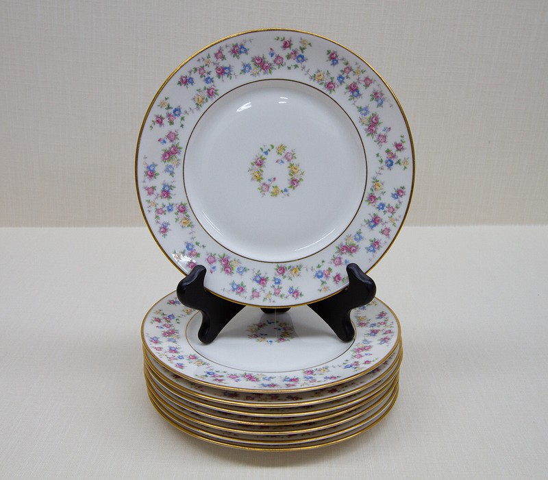 Lamberton Ivory Reverie 8 Salad Plates Good Used Condition