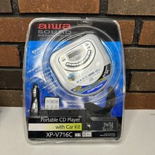 Aiwa Xp-v716c Portable Cd Player Eass W/ Car Kit - Brand New Sealed