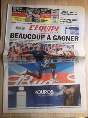 L’Équipe Du 18 Juin 2006 – France-Suisse 0-0 (Coupe Du Monde) – Édition Originale