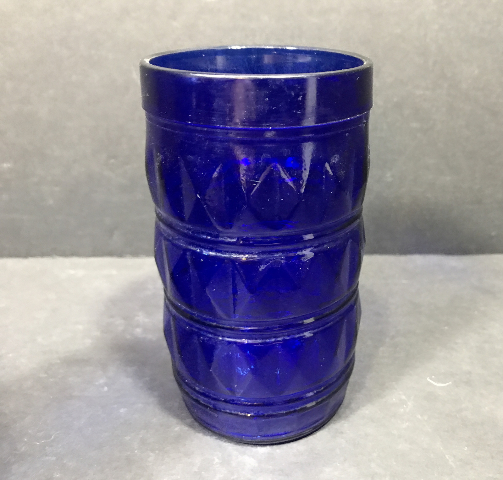 Vintage Francesinho Brazil Cobalt Blue Art Glass Juice Tumblers Set 6