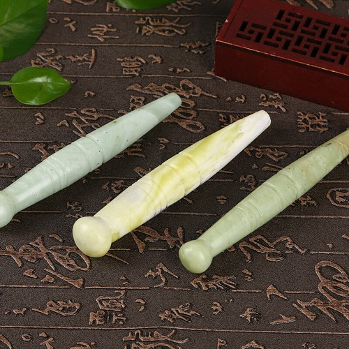 Jade Acupressure Foot Reflexology Therapy Tool Jade Stone Foot Massage Tool - Picture 2 of 5