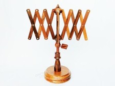 Antique Wooden Yarn Swift Umbrella Yarn Organizer for Knitting Crocheting