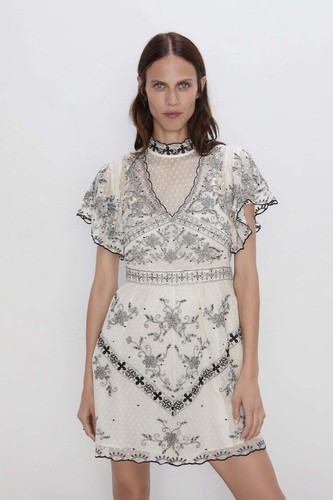 LIMITED EDITION EMBROIDERED DRESS SIZE 