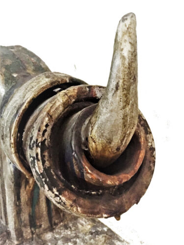 MAGALI, Rhinoceros, Modernistic Duralumin & Wood Sculpture, 1990s - Picture 3 of 7