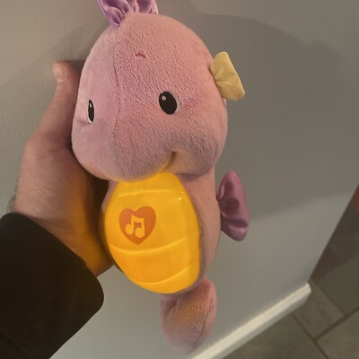 Fisher Price Ocean Wonders Pink SeaHorse Soothe Glow Musical Lights Plush  Toy