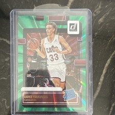 2022-23 Panini Donruss Luke Travers Cavaliers Rated Rookie Green Holo Laser #248