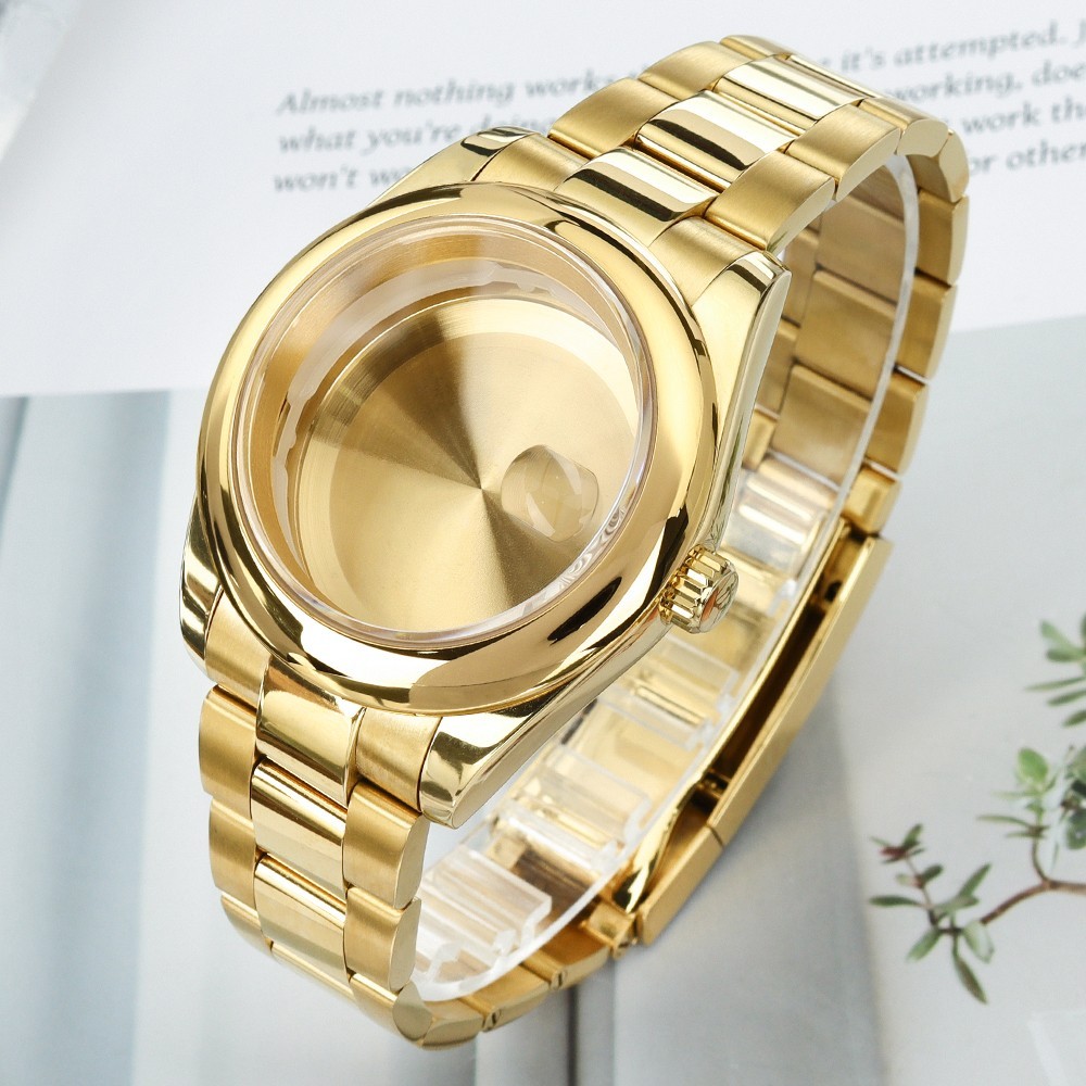 36mm/39mm Oyster Pilot Watch Case Band AR Layer Sapphire For JAPAN NH35 Movement