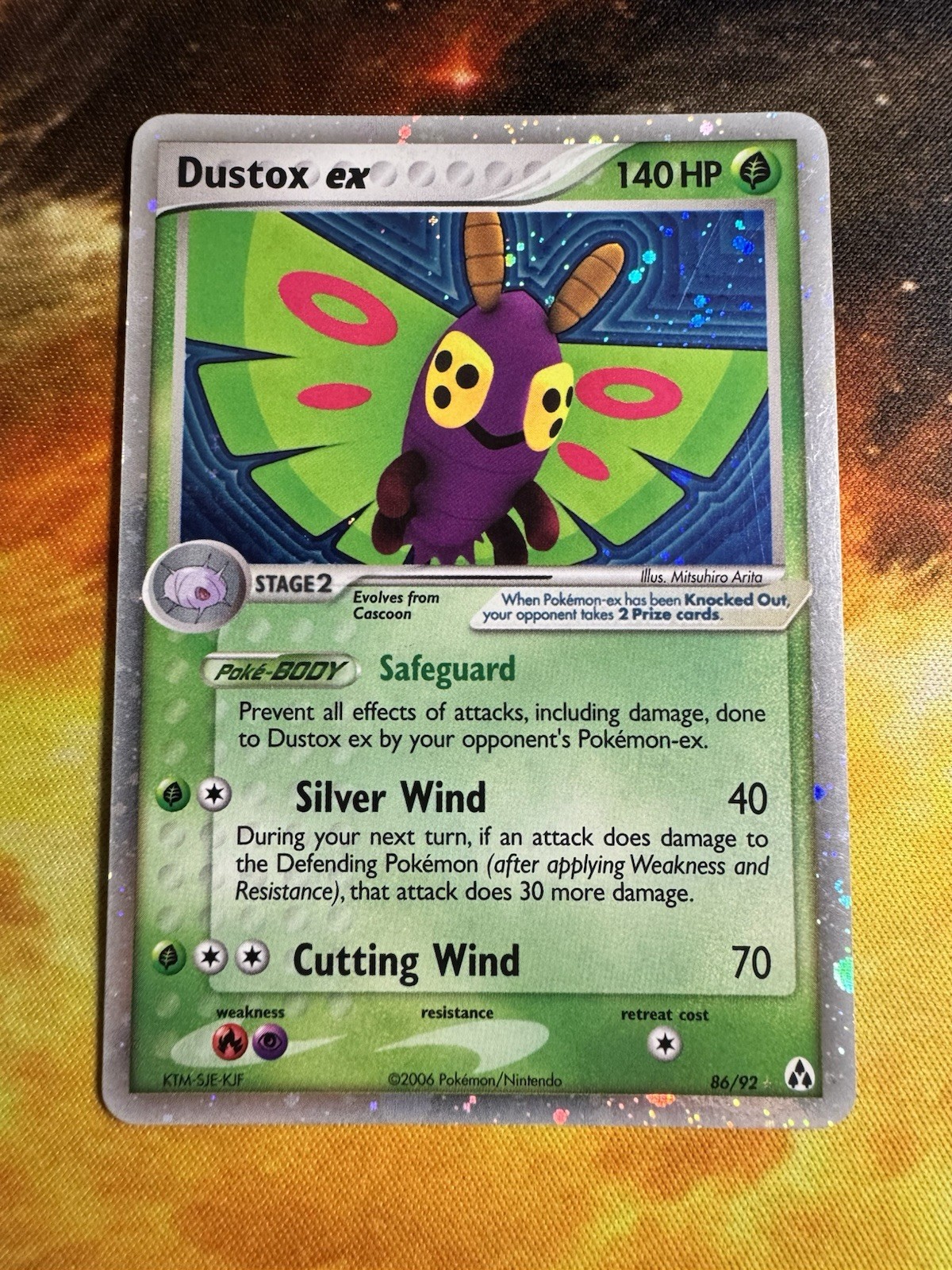Pokemon Dustox ex Ultra Rare Legend Maker 86/92 Near Mint Card
