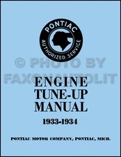 1933-1934 Pontiac Engine Repair Shop Manual 33 34 Straight 8 Service Book