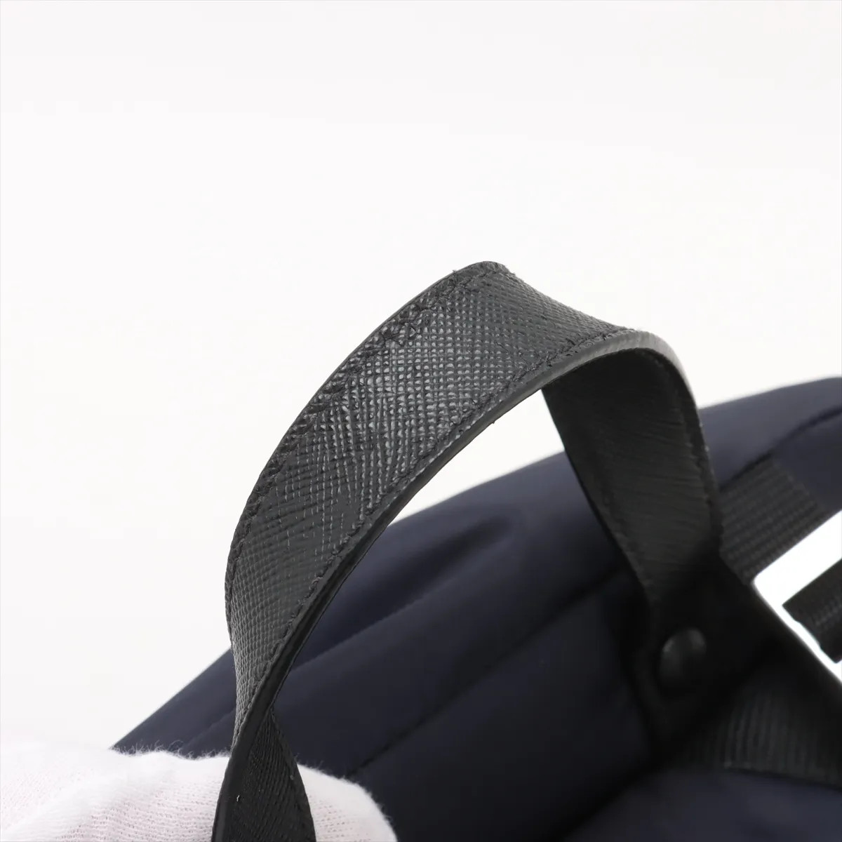 Prada Tessuto nylon x leather Backpack navy x black thumbnail 15