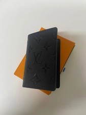 Louis Vuitton Pocket Organizer black Monogram Shadow with box