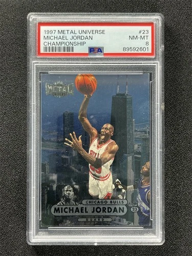 1997-98 Metal Universe Michael Jordan #23 Championship Bulls PSA 8 NM-MT