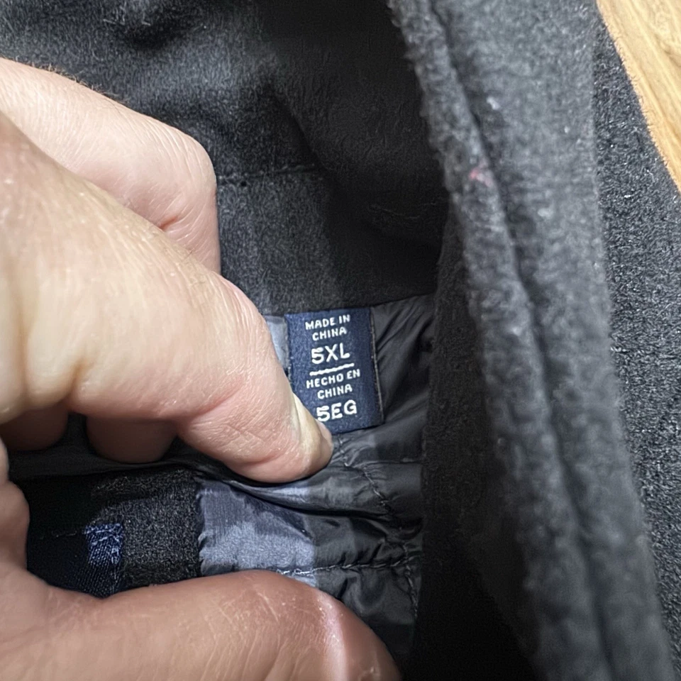 Dockers Jacket Mens 5XL Black Wool Blend Button Front Car Coat Outdoor NWT - Image 4 of 4