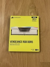 New CORSAIR VENGEANCE RGB 32GB (2 x 16GB) DDR5 RAM 6000MHz DIMM Memory - White