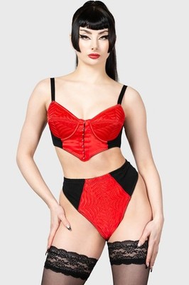 KILLSTAR Damen Slip - Scarlet Webutant Spinne Spinnennetz Goth Gothic Alternativ