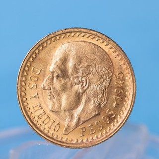 Mexico 2 5 Pesos 1945 Hidalgo 2 0833 Gramm 900 Gold Vz (Nr42)