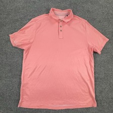 Tommy Bahama Polo Shirt Mens Large Pink Tencel Modal Blend 4 Button Pique Knit